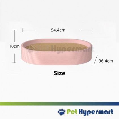 Plastic Cat Bed With Scratcher board - Oval Shape