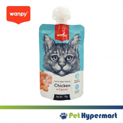 Wanpy Cat Tasty Meat Paste Pouch 90g - Cat Wet Food