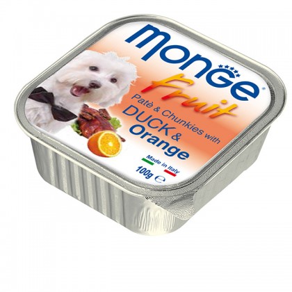 [Bundle] Monge Paté and Chunkies with Duck and Orange Wet Dog Formula 100gm x 3